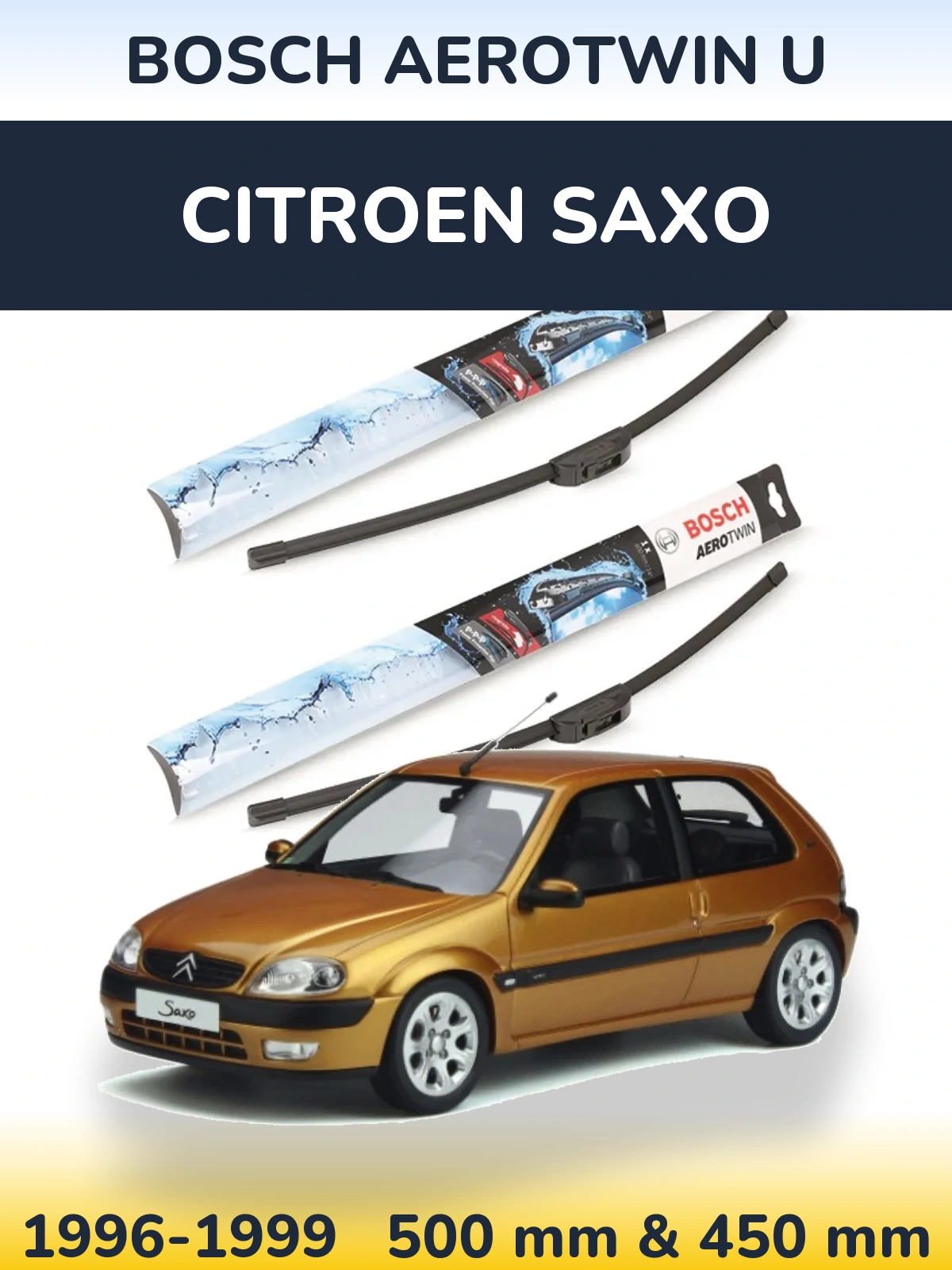 Ștergătoare BOSCH AeroTwin U pentru Citroen Saxo