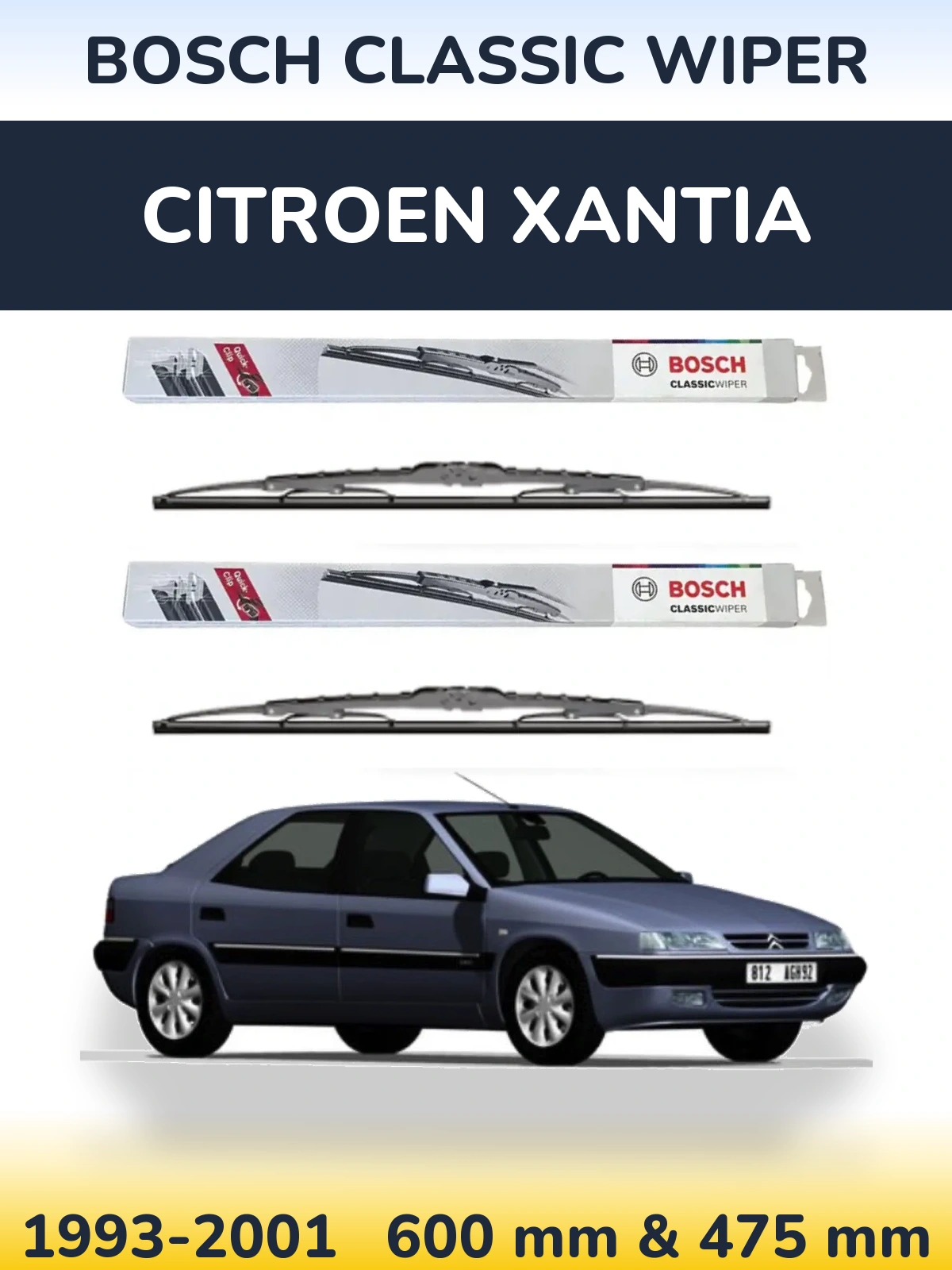 Ștergătoare BOSCH Classic Wiper pentru Citroen Xantia