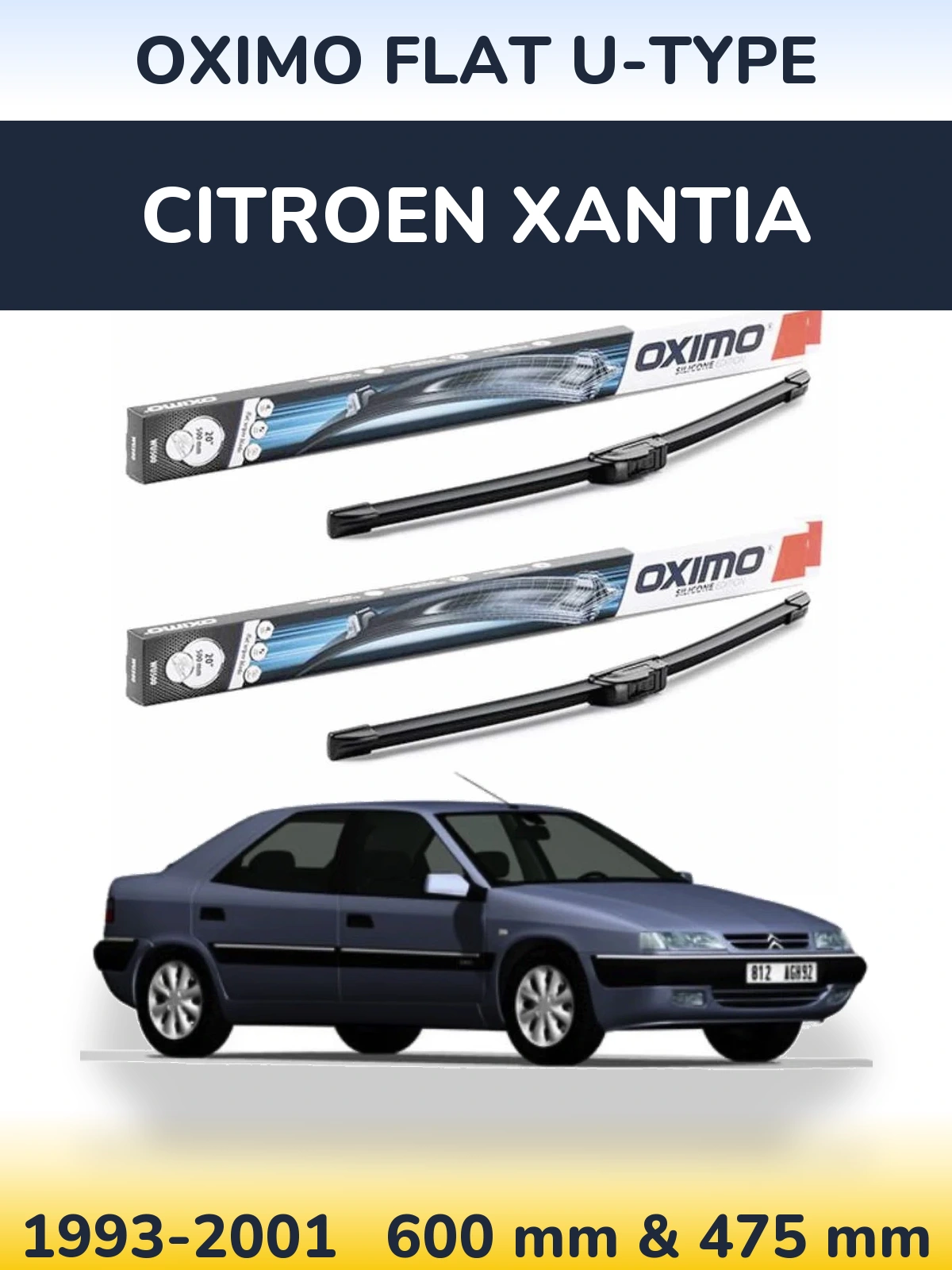 Ștergătoare Oximo Flat U-type pentru Citroen Xantia