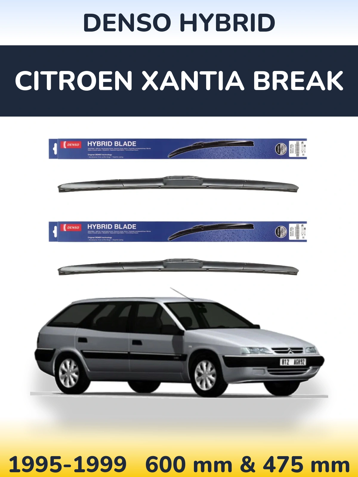 Ștergătoare Denso Hybrid pentru Citroen Xantia Break