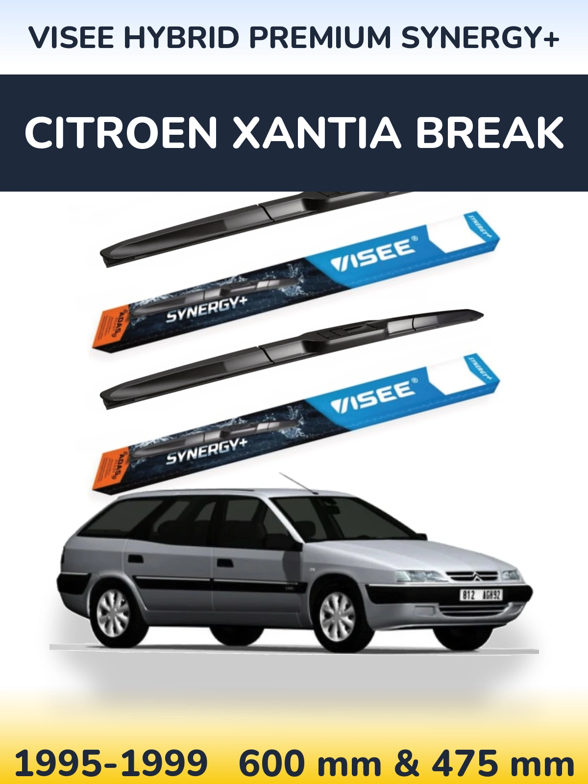 Ștergătoare VISEE HYBRID PREMIUM SYNERGY+ pentru Citroen Xantia Break