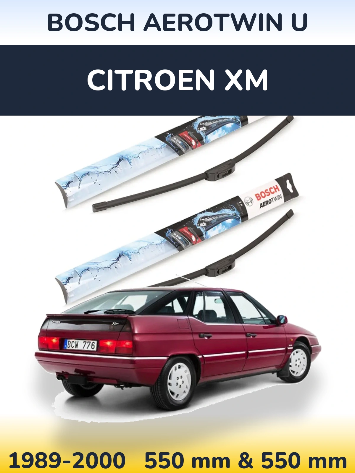 Ștergătoare BOSCH AeroTwin U pentru Citroen XM