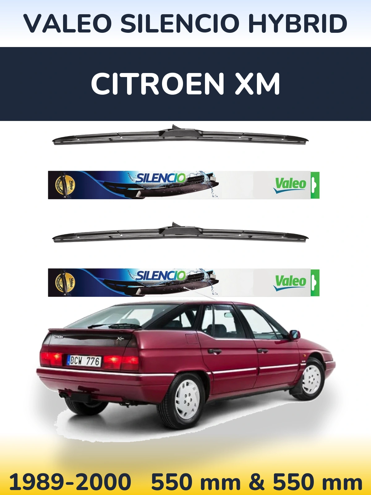 Ștergătoare Valeo Silencio Hybrid pentru Citroen XM