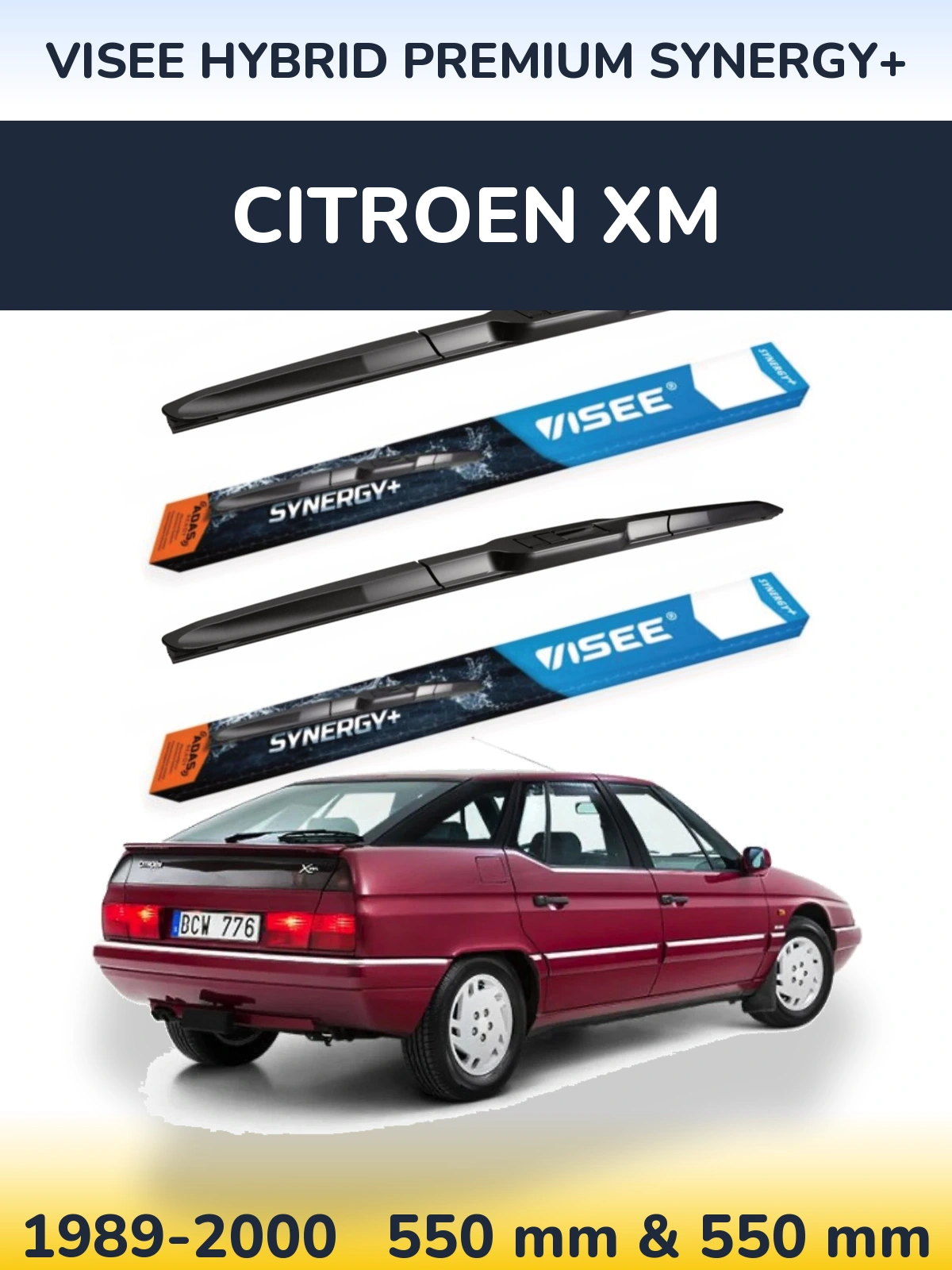 Ștergătoare VISEE HYBRID PREMIUM SYNERGY+ pentru Citroen XM