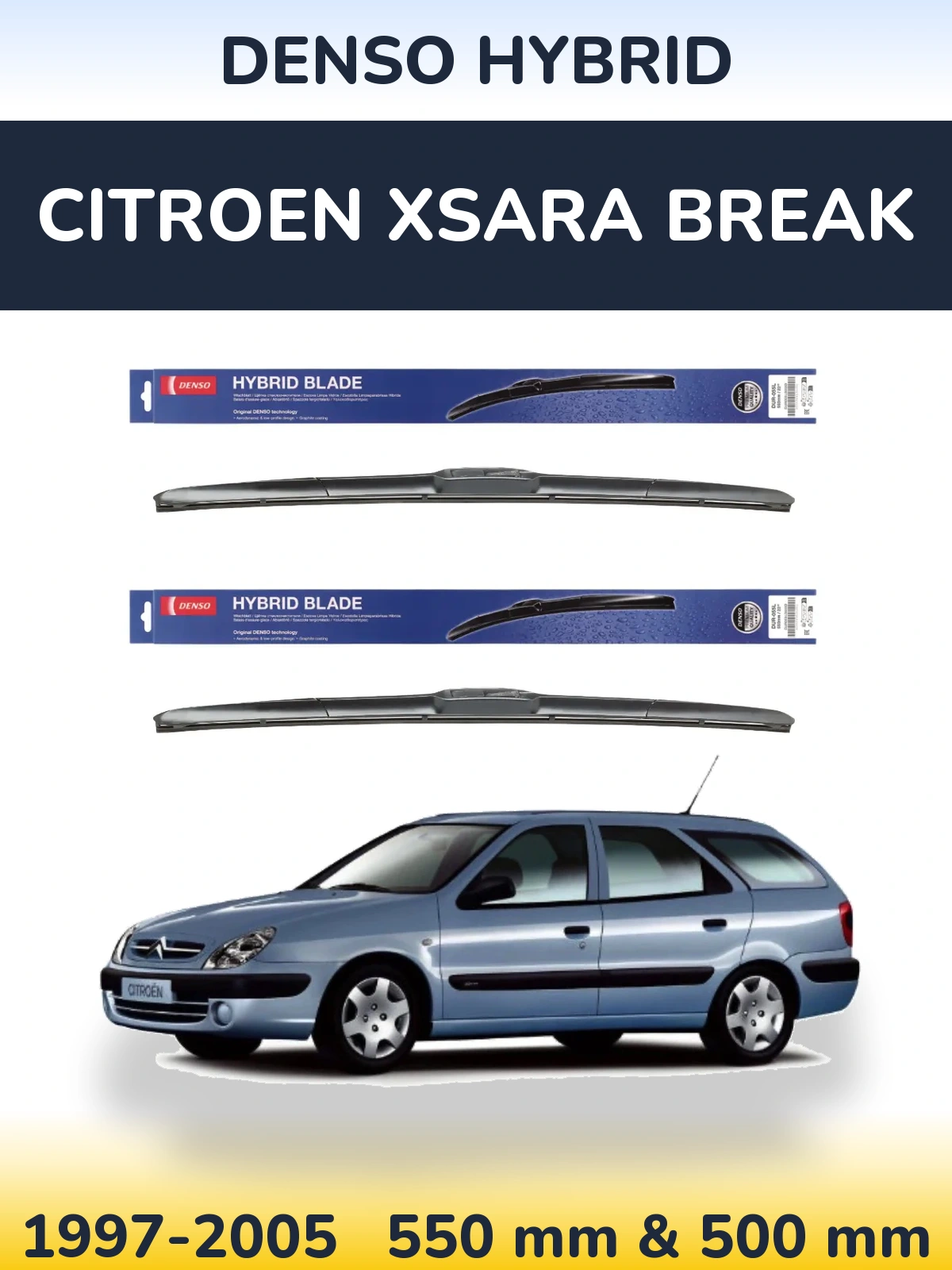 Ștergătoare Denso Hybrid pentru Citroen Xsara Break