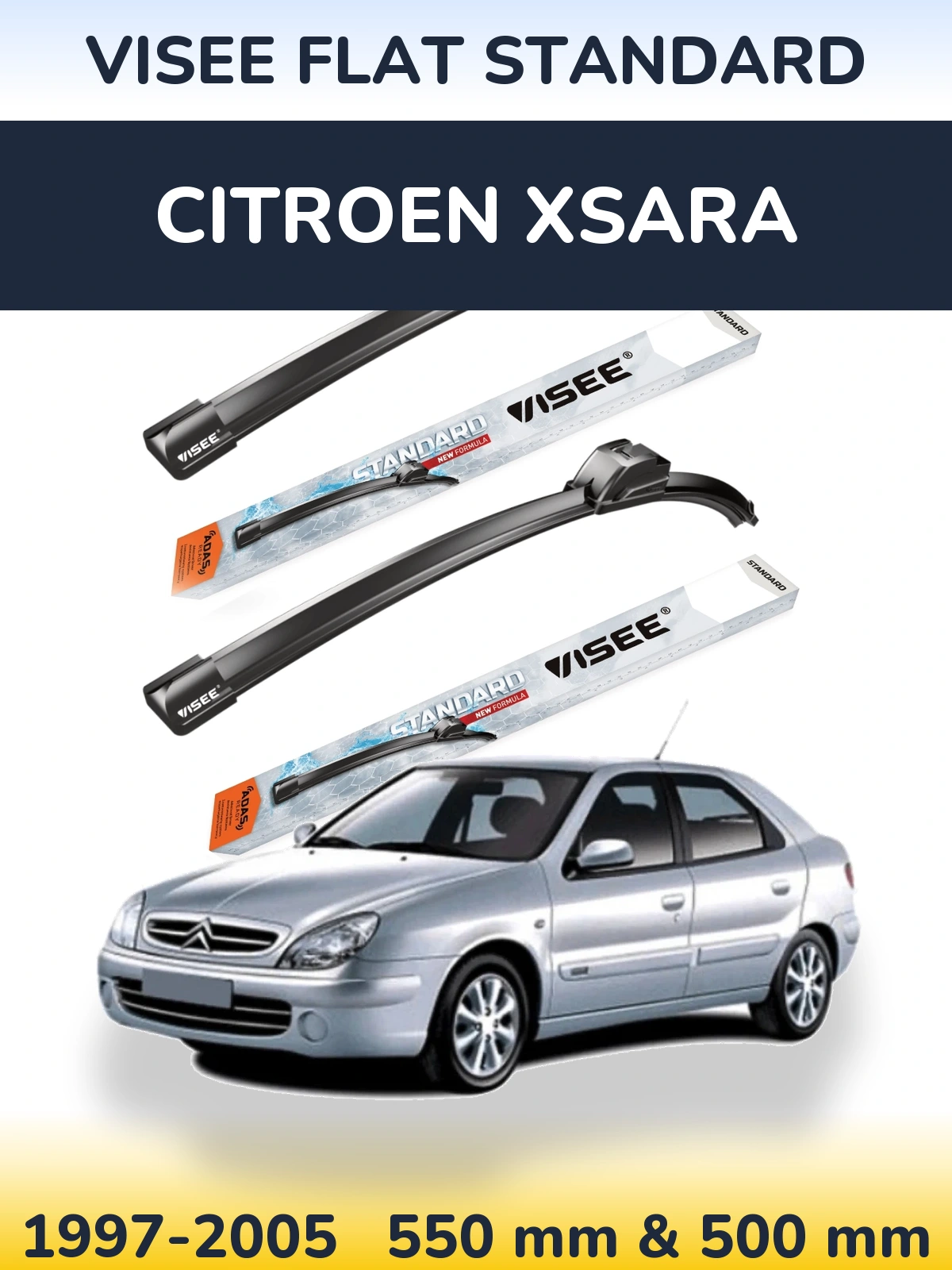 Ștergătoare VISEE FLAT STANDARD pentru Citroen Xsara