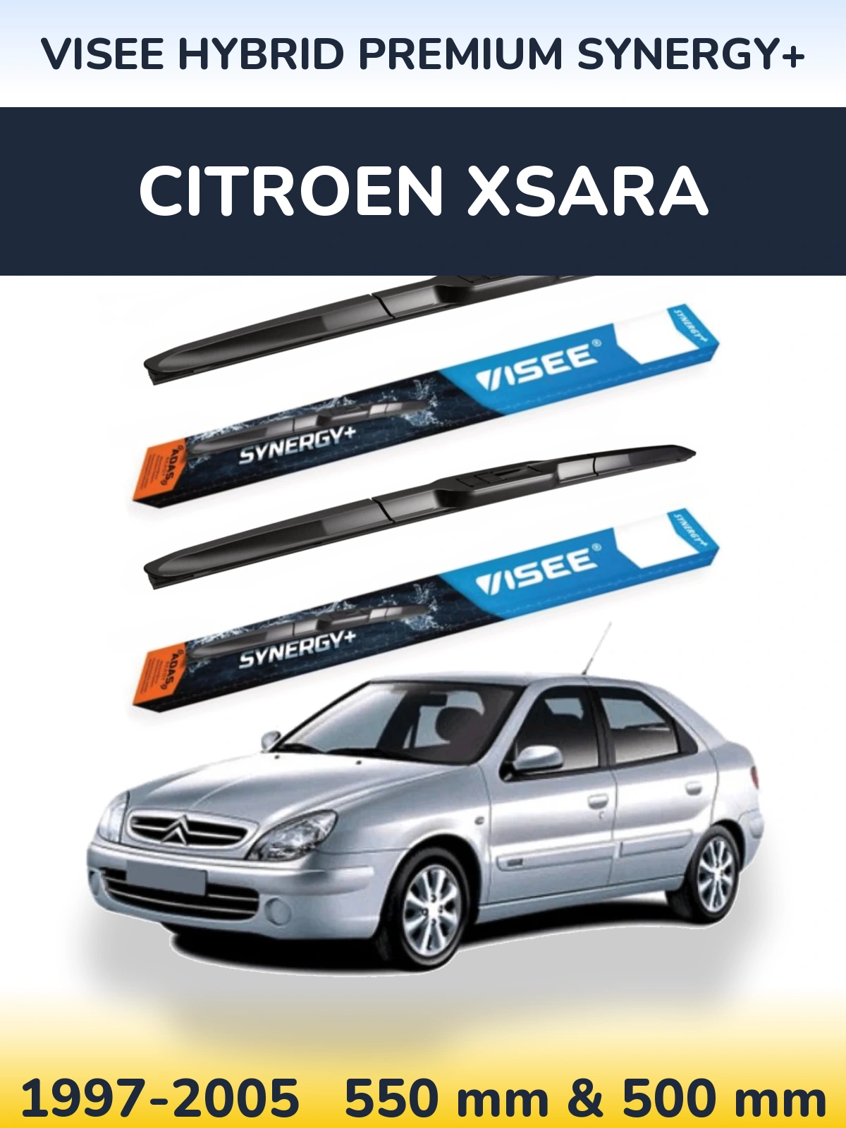 Ștergătoare VISEE HYBRID PREMIUM SYNERGY+ pentru Citroen Xsara