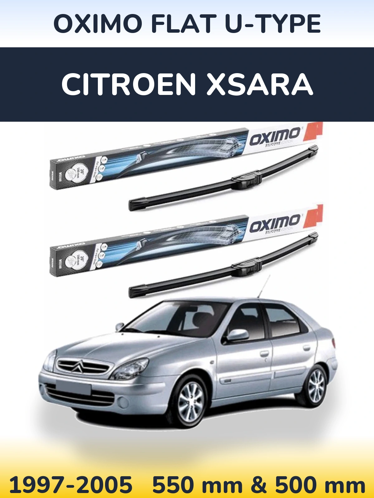 Ștergătoare Oximo Flat U-type pentru Citroen Xsara