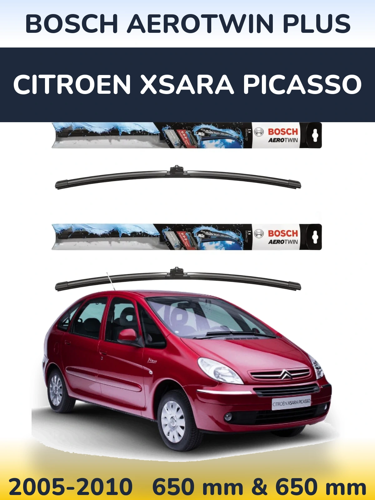 Ștergătoare BOSCH AeroTwin Plus pentru Citroen Xsara Picasso