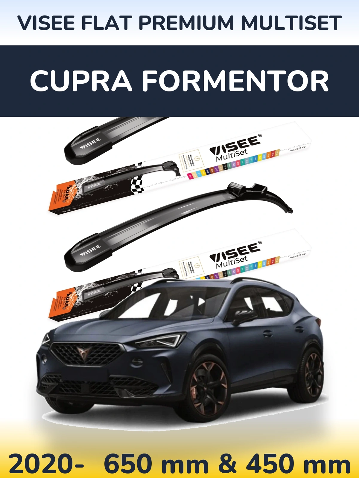 Ștergătoare VISEE FLAT PREMIUM MultiSet pentru Cupra Formentor