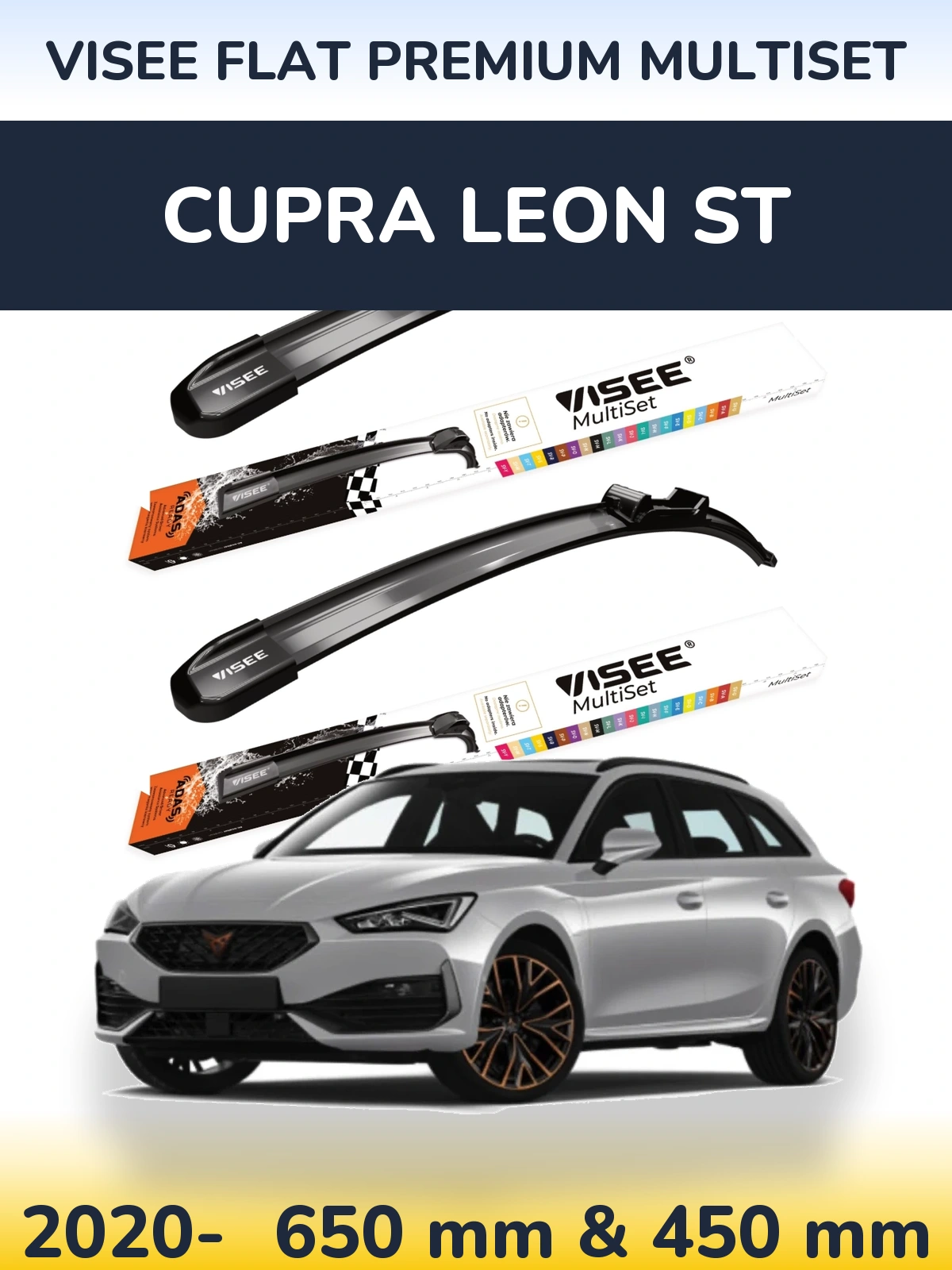 Ștergătoare VISEE FLAT PREMIUM MultiSet pentru Cupra Leon ST
