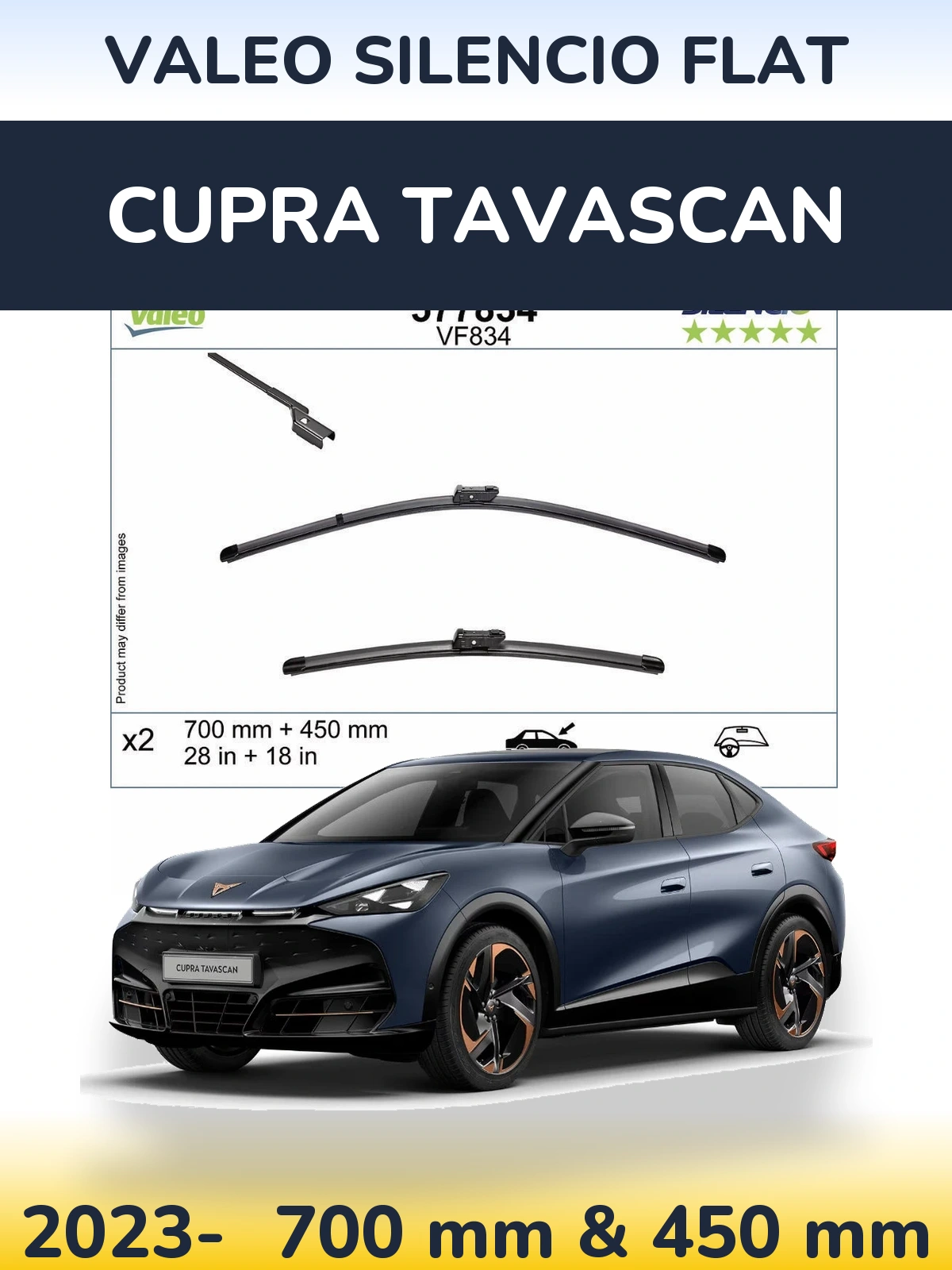 Ștergătoare Valeo Silencio Flat pentru Cupra Tavascan
