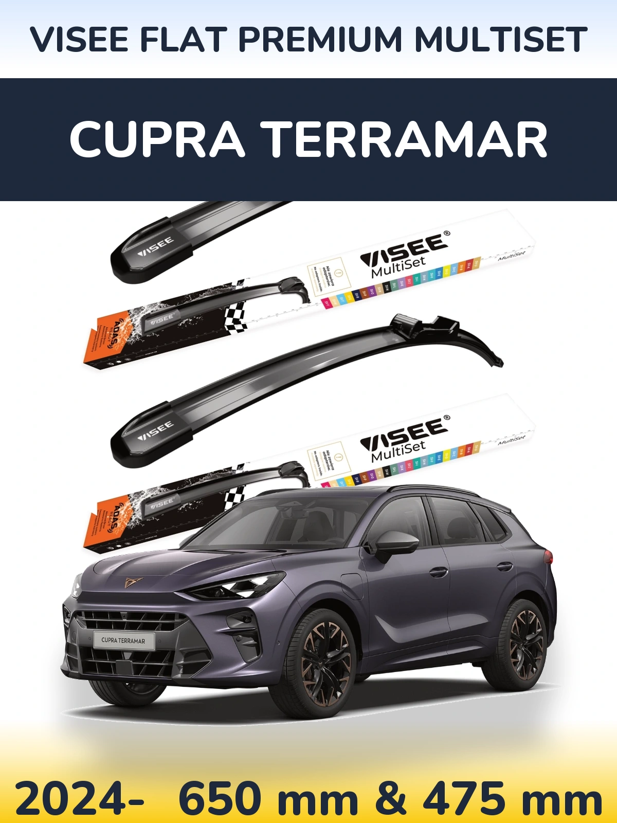 Ștergătoare VISEE FLAT PREMIUM MultiSet pentru Cupra Terramar