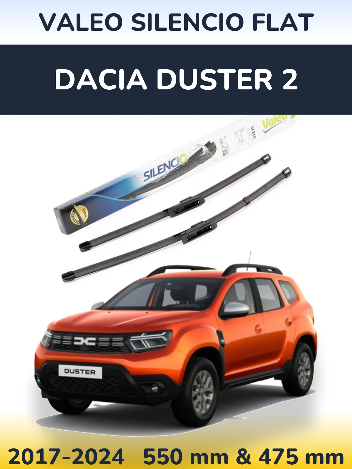 Ștergătoare Valeo Silencio Flat pentru Dacia Duster 2