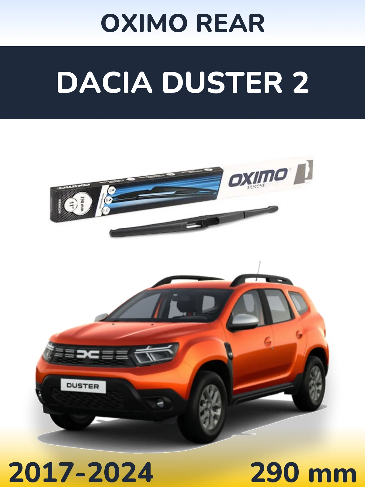 Rear wiper blade Oximo Rear 290 mm for Dacia Duster 2 2017-2024