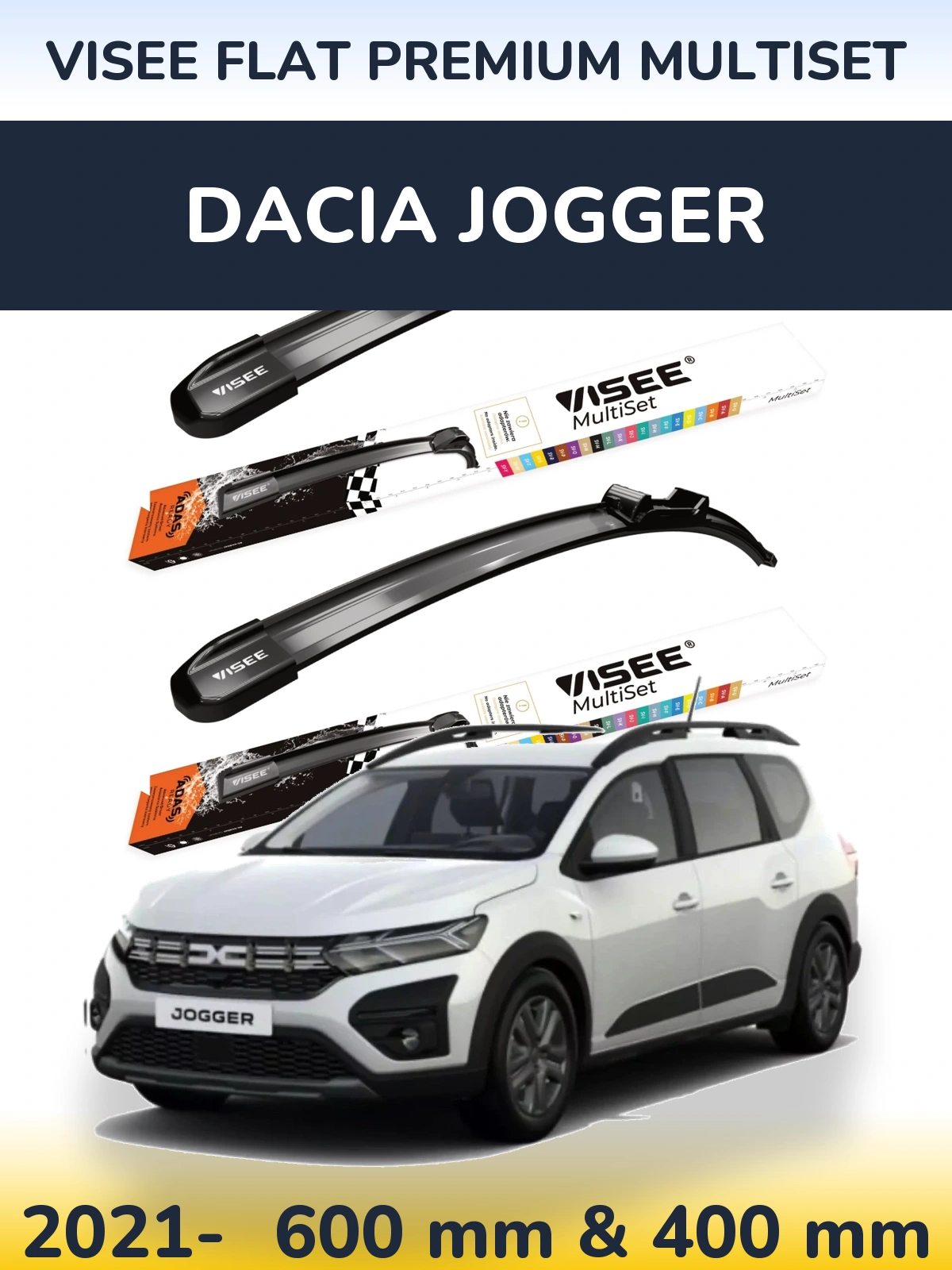 Ștergătoare VISEE FLAT PREMIUM MultiSet pentru Dacia Jogger