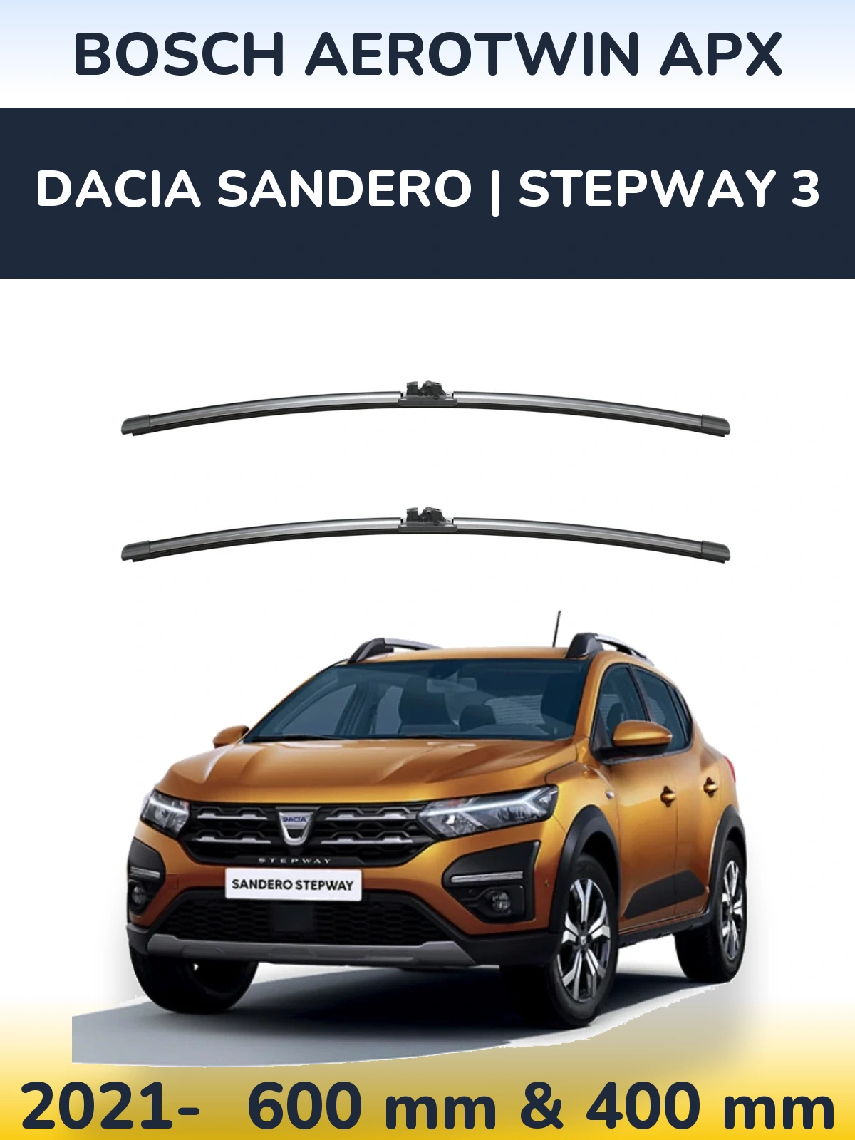 Ștergătoare BOSCH AeroTwin APX pentru Dacia Sandero | Stepway 3