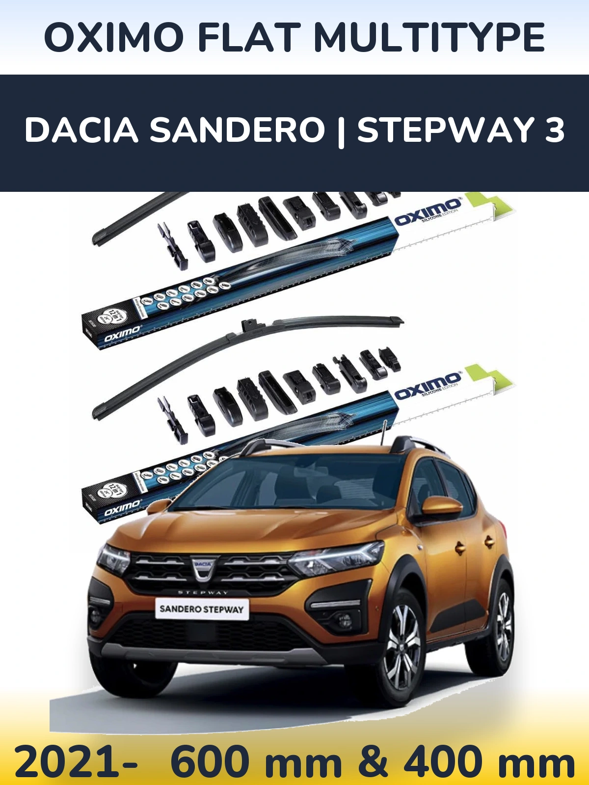 Ștergătoare Oximo Flat MultiTipe pentru Dacia Sandero | Stepway 3