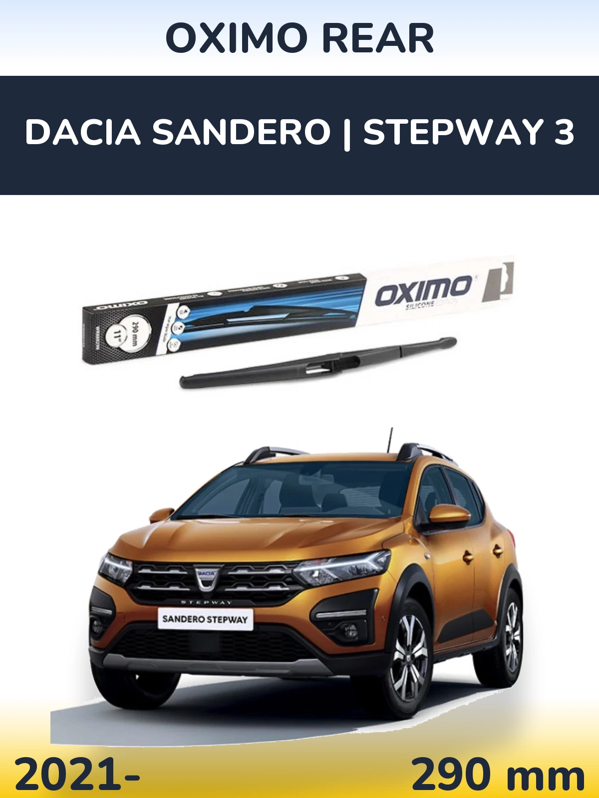 Ștergătoare Oximo Rear pentru Dacia Sandero | Stepway 3