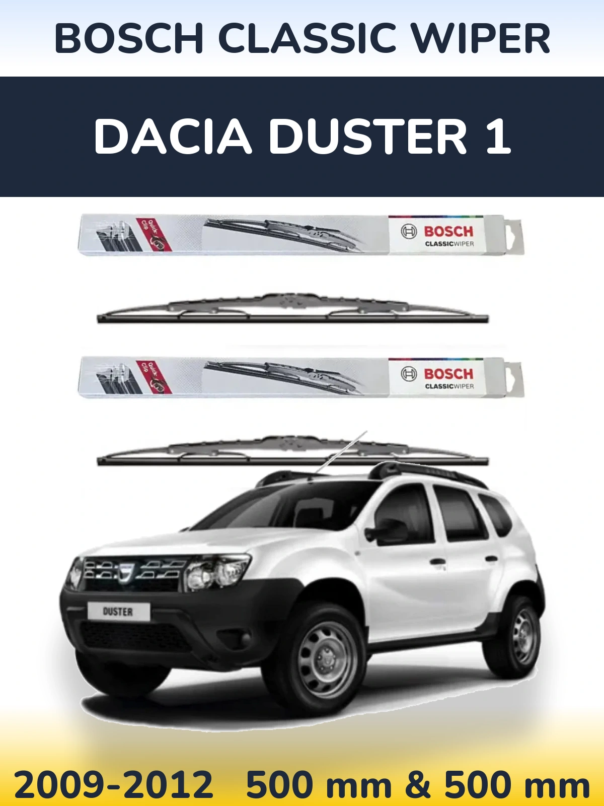 Ștergătoare BOSCH Classic Wiper pentru Dacia Duster 1