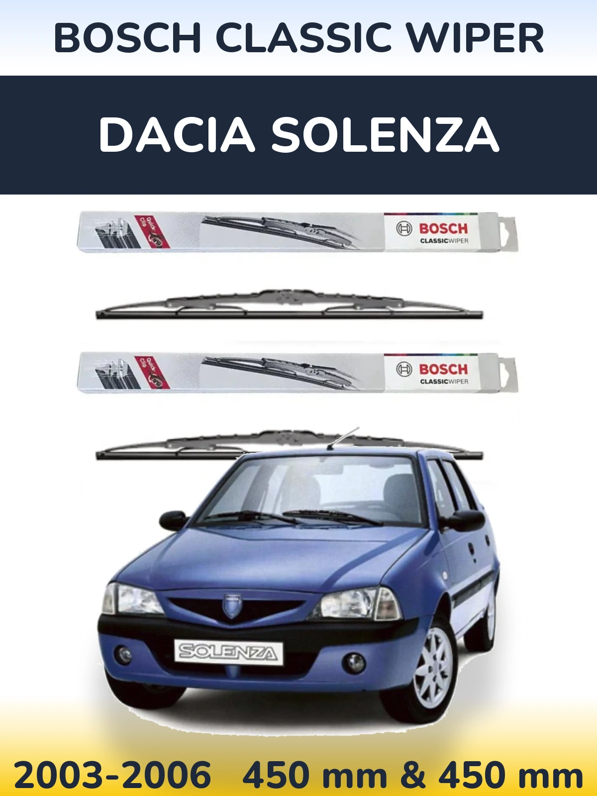 Ștergătoare BOSCH Classic Wiper pentru Dacia Solenza