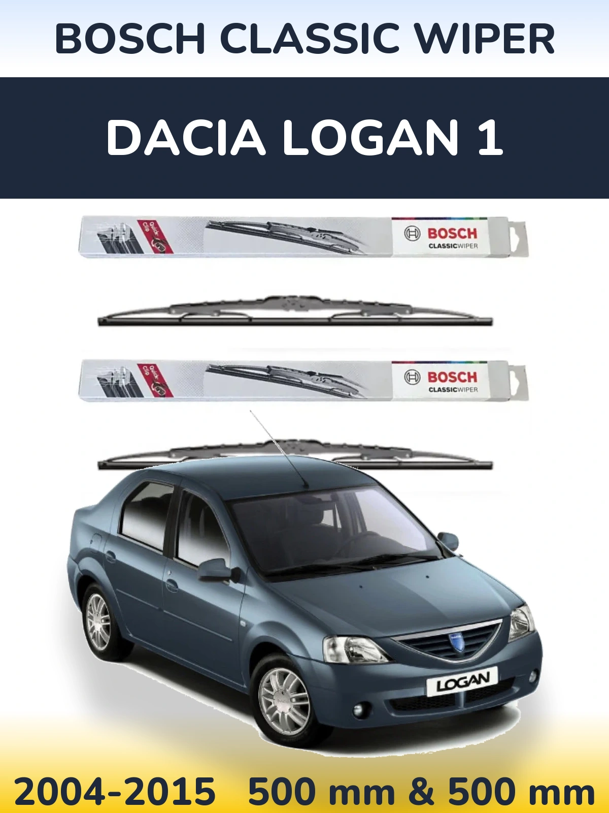 Ștergătoare BOSCH Classic Wiper pentru Dacia Logan 1