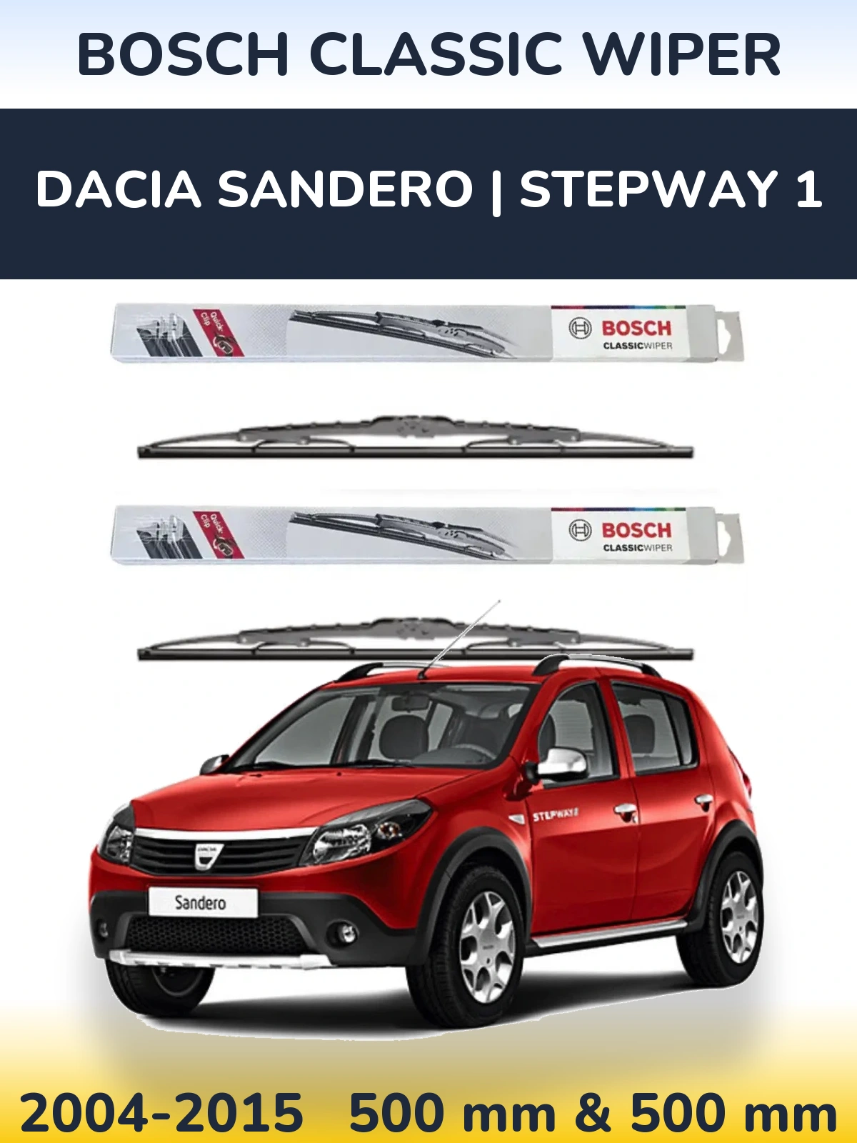 Ștergătoare BOSCH Classic Wiper pentru Dacia Sandero | Stepway 1