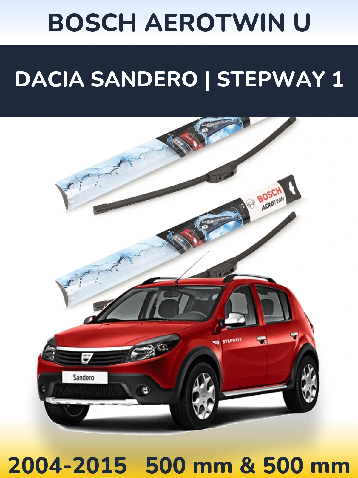 Ștergătoare BOSCH AeroTwin U pentru Dacia Sandero | Stepway 1