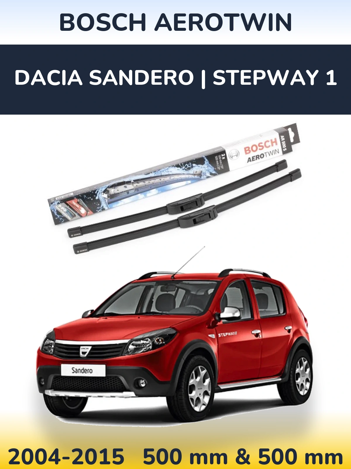 Ștergătoare BOSCH AeroTwin pentru Dacia Sandero | Stepway 1