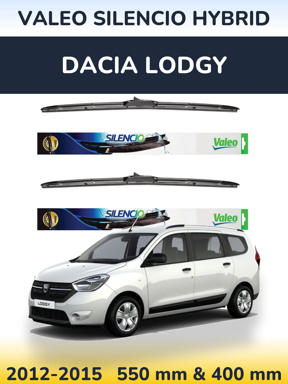 Ștergătoare Valeo Silencio Hybrid pentru Dacia Lodgy