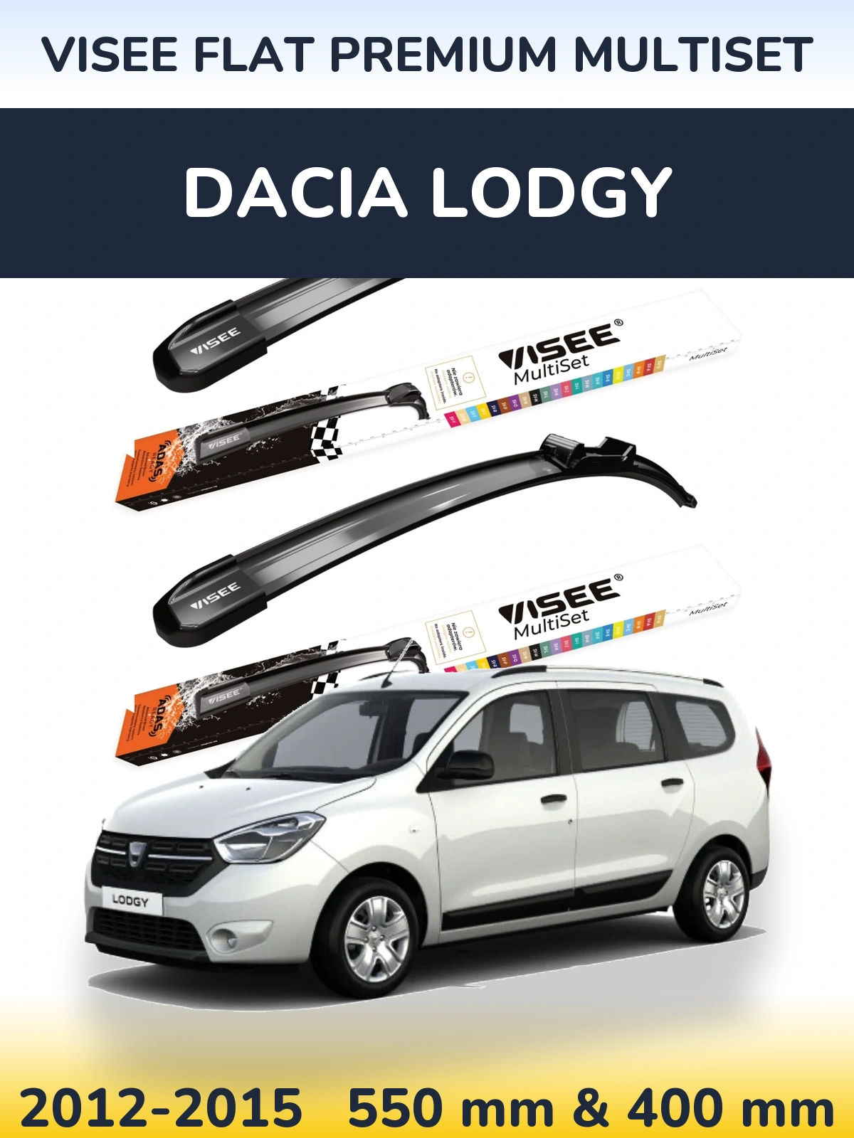 Ștergătoare VISEE FLAT PREMIUM MultiSet pentru Dacia Lodgy