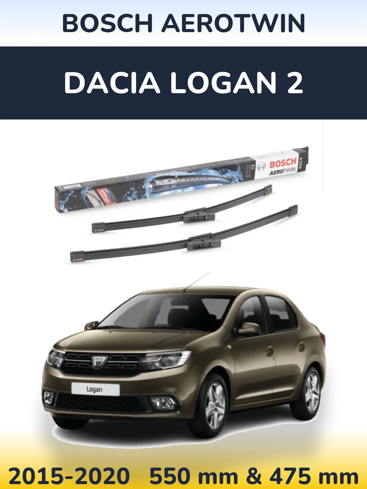Ștergătoare BOSCH AeroTwin pentru Dacia Logan 2