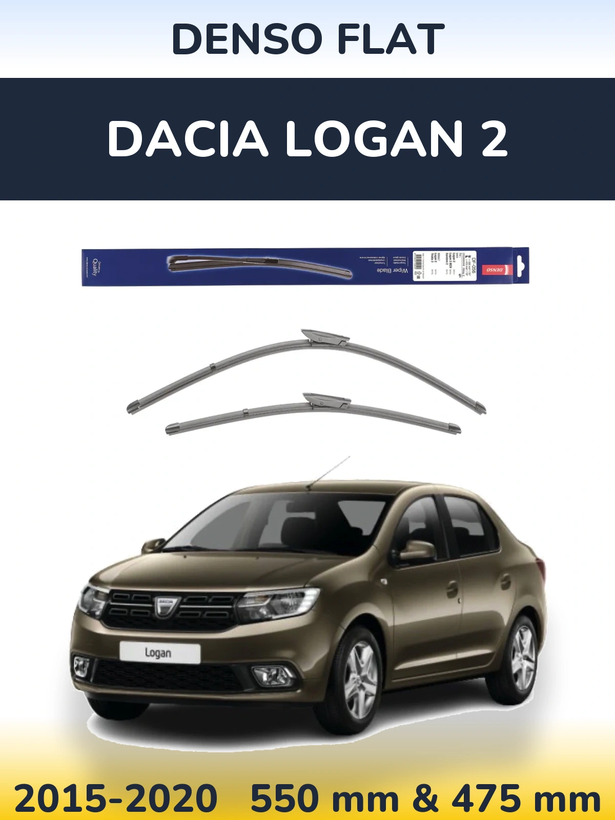 Ștergătoare Denso Flat pentru Dacia Logan 2