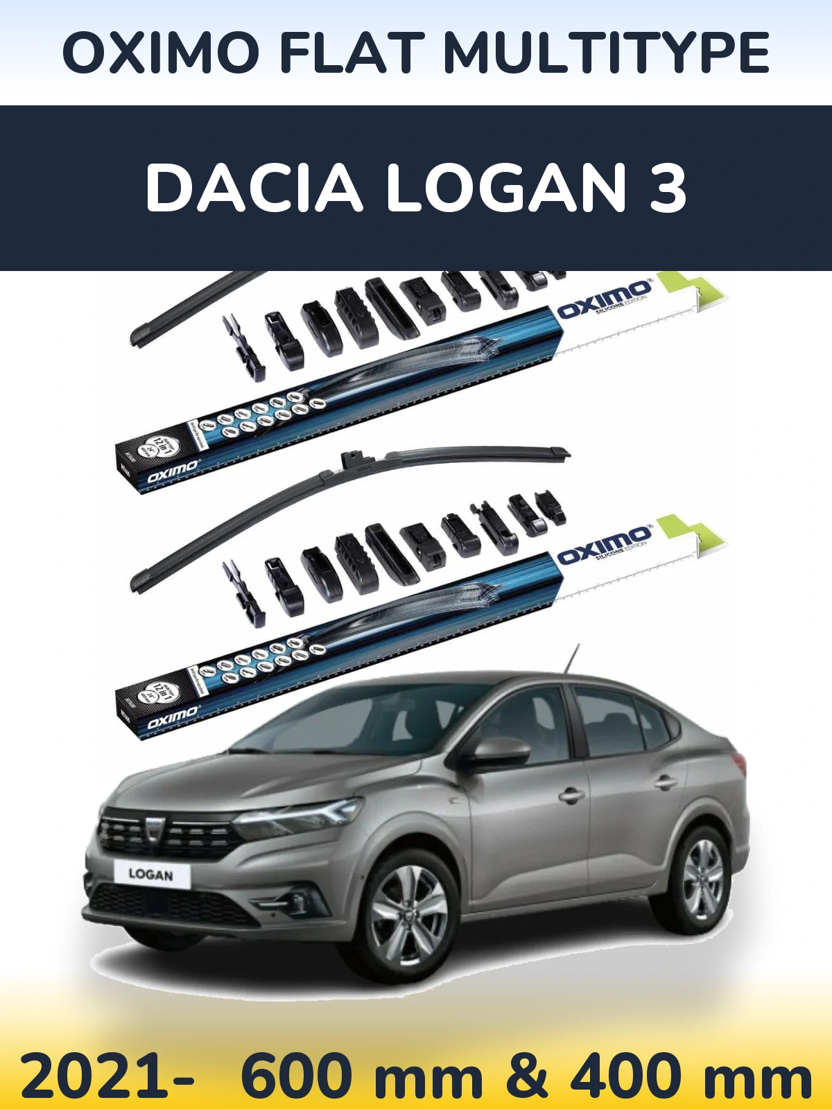 Ștergătoare Oximo Flat MultiTipe pentru Dacia Logan 3