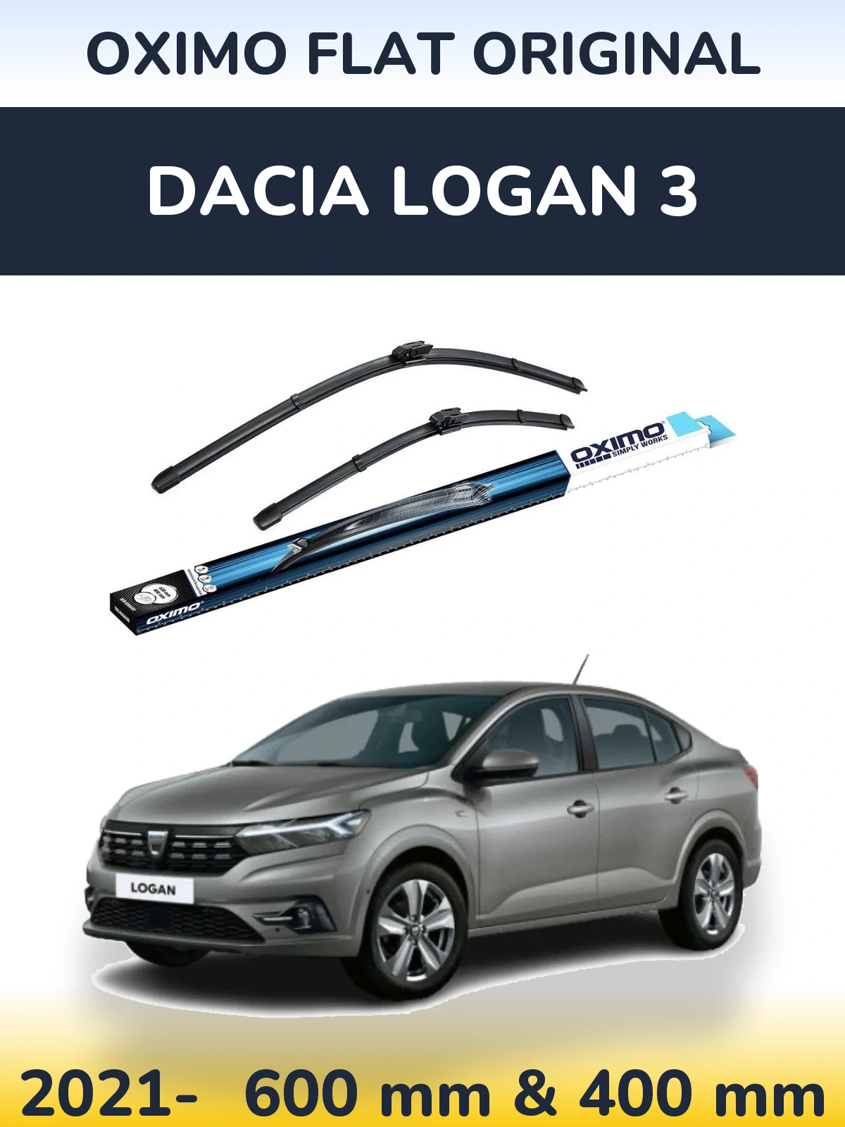 Ștergătoare Oximo Flat Original pentru Dacia Logan 3
