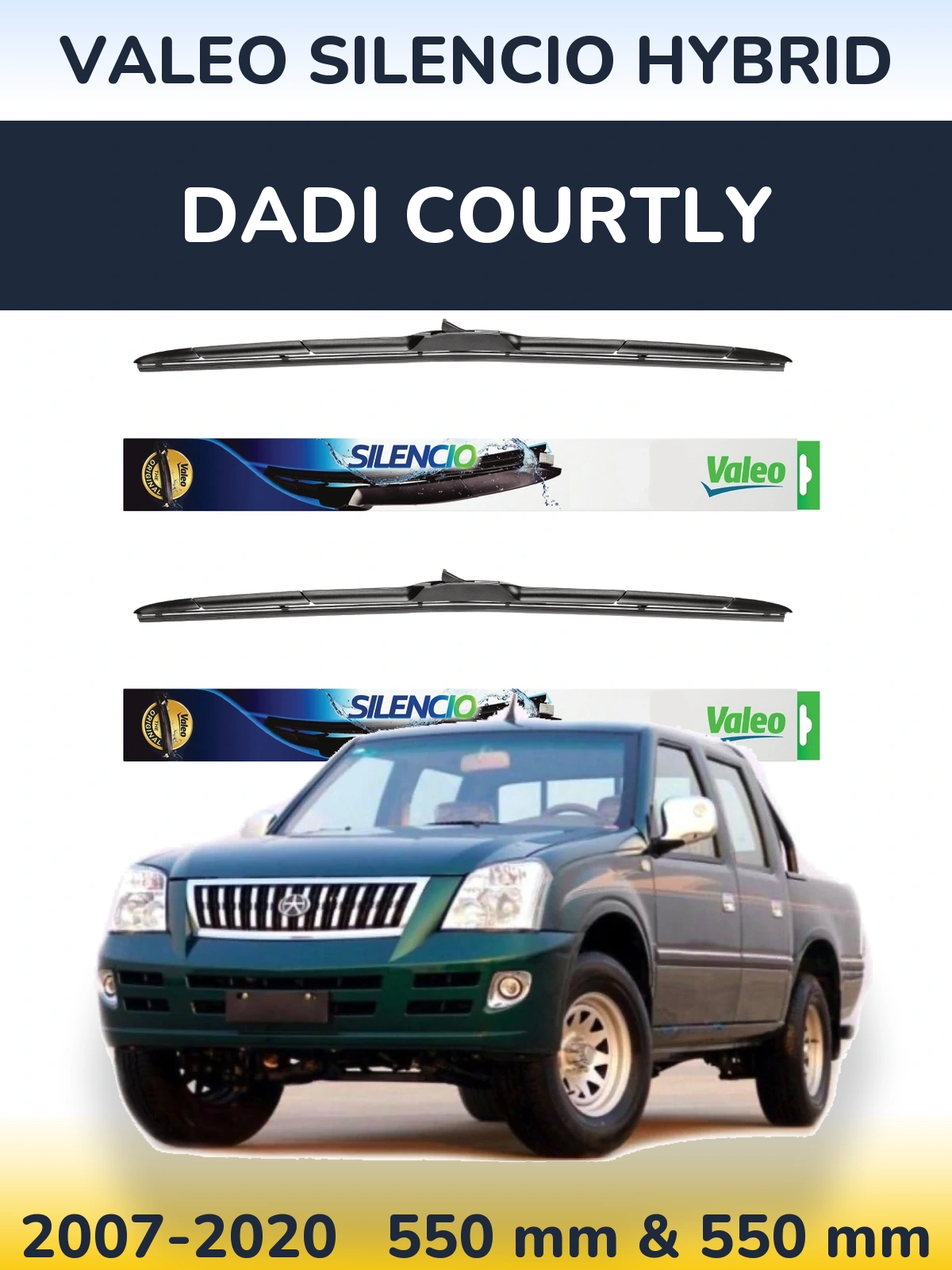 Ștergătoare Valeo Silencio Hybrid pentru Dadi Courtly