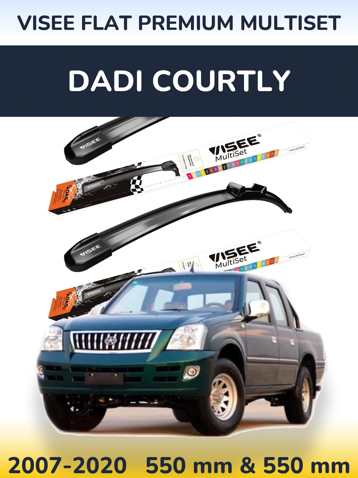 Ștergătoare VISEE FLAT PREMIUM MultiSet pentru Dadi Courtly