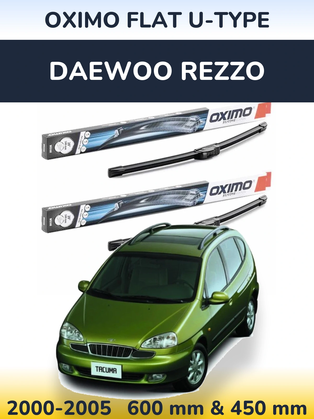 Ștergătoare Oximo Flat U-type pentru Daewoo Rezzo