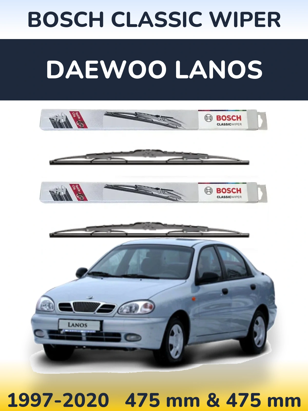 Ștergătoare BOSCH Classic Wiper pentru Daewoo Lanos