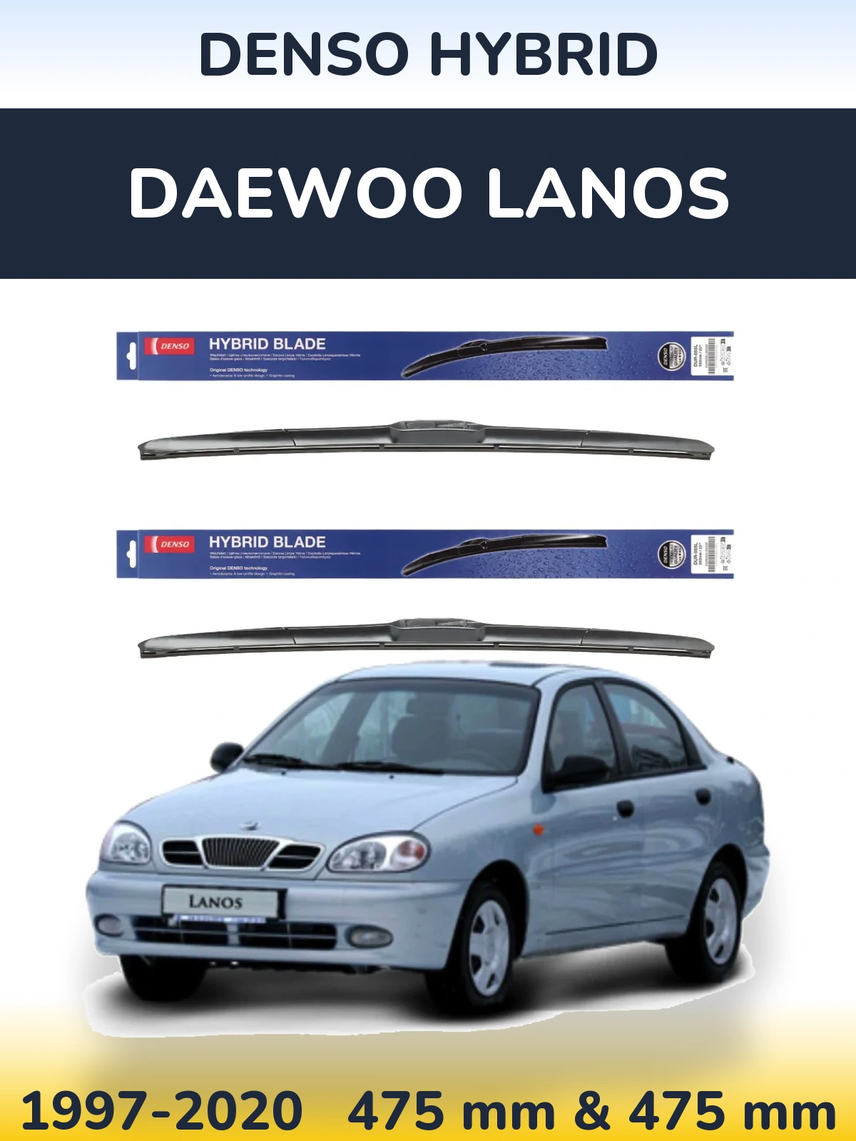 Ștergătoare Denso Hybrid pentru Daewoo Lanos