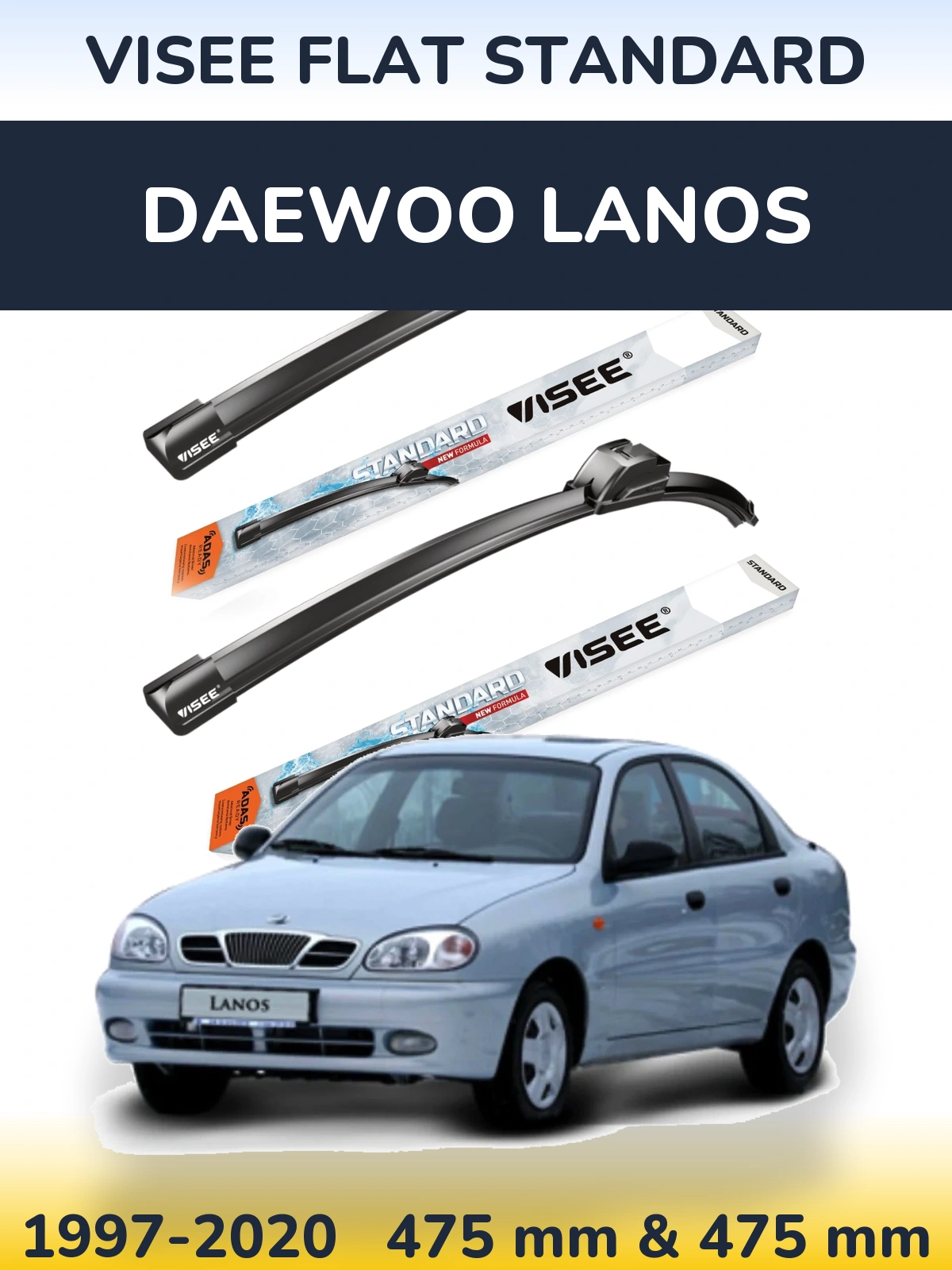 Ștergătoare VISEE FLAT STANDARD pentru Daewoo Lanos