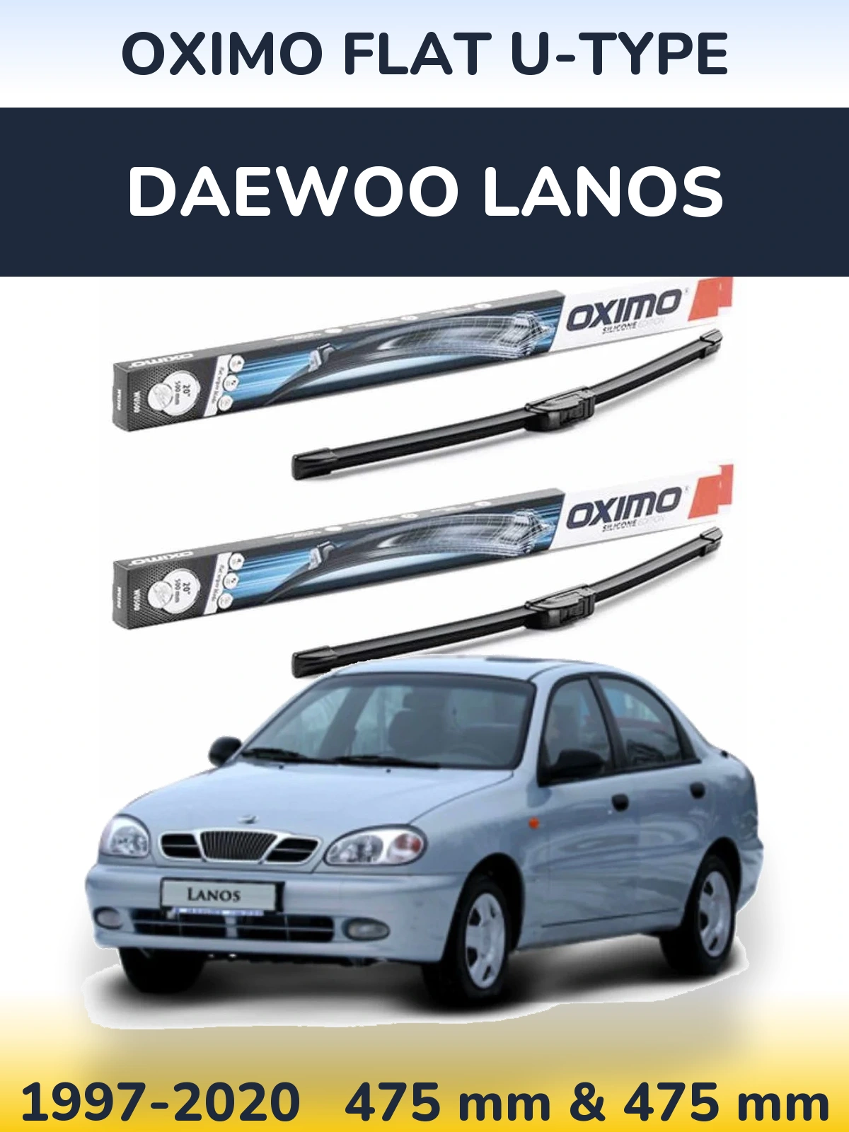 Ștergătoare Oximo Flat U-type pentru Daewoo Lanos