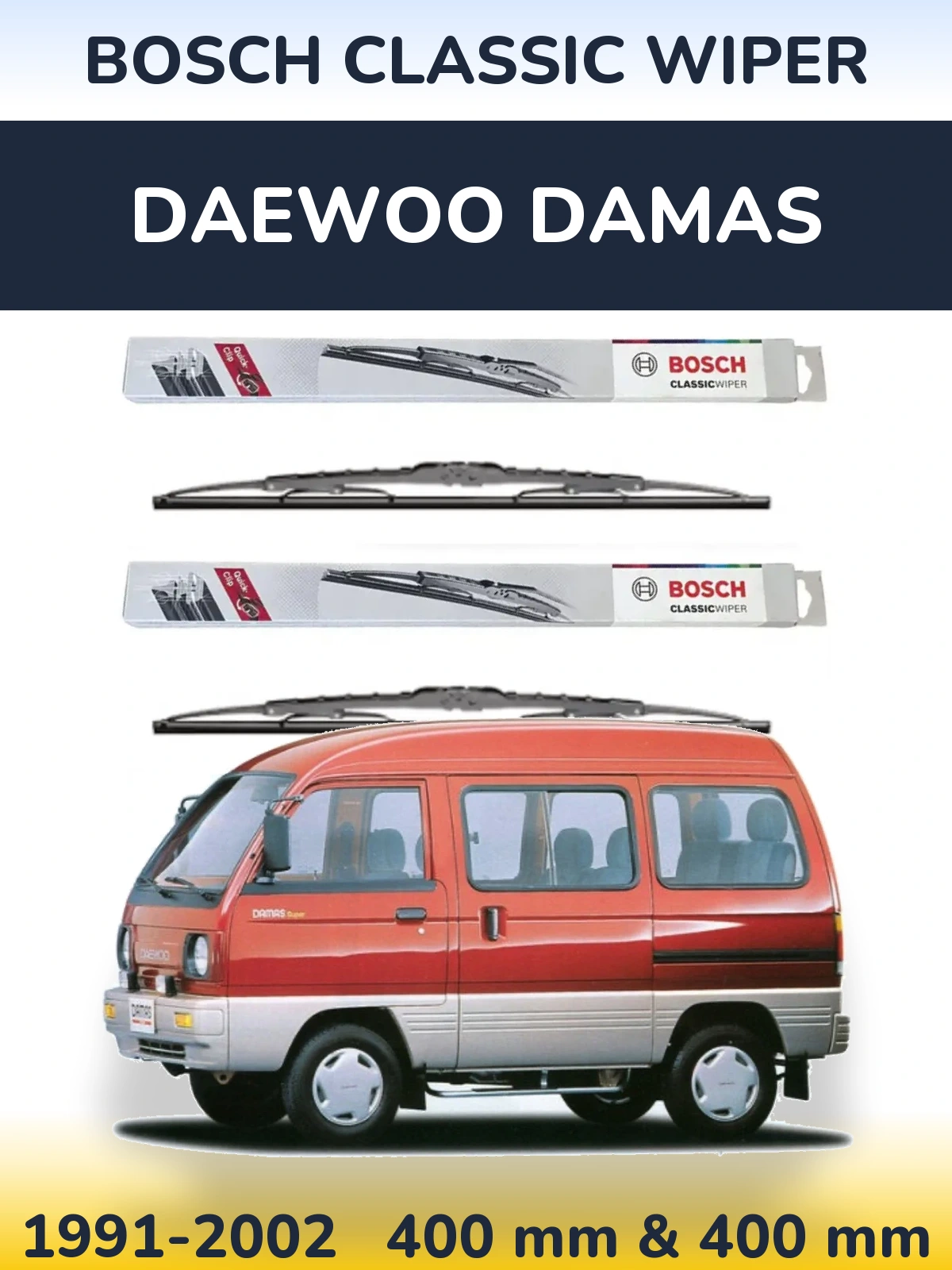 Ștergătoare BOSCH Classic Wiper pentru Daewoo Damas