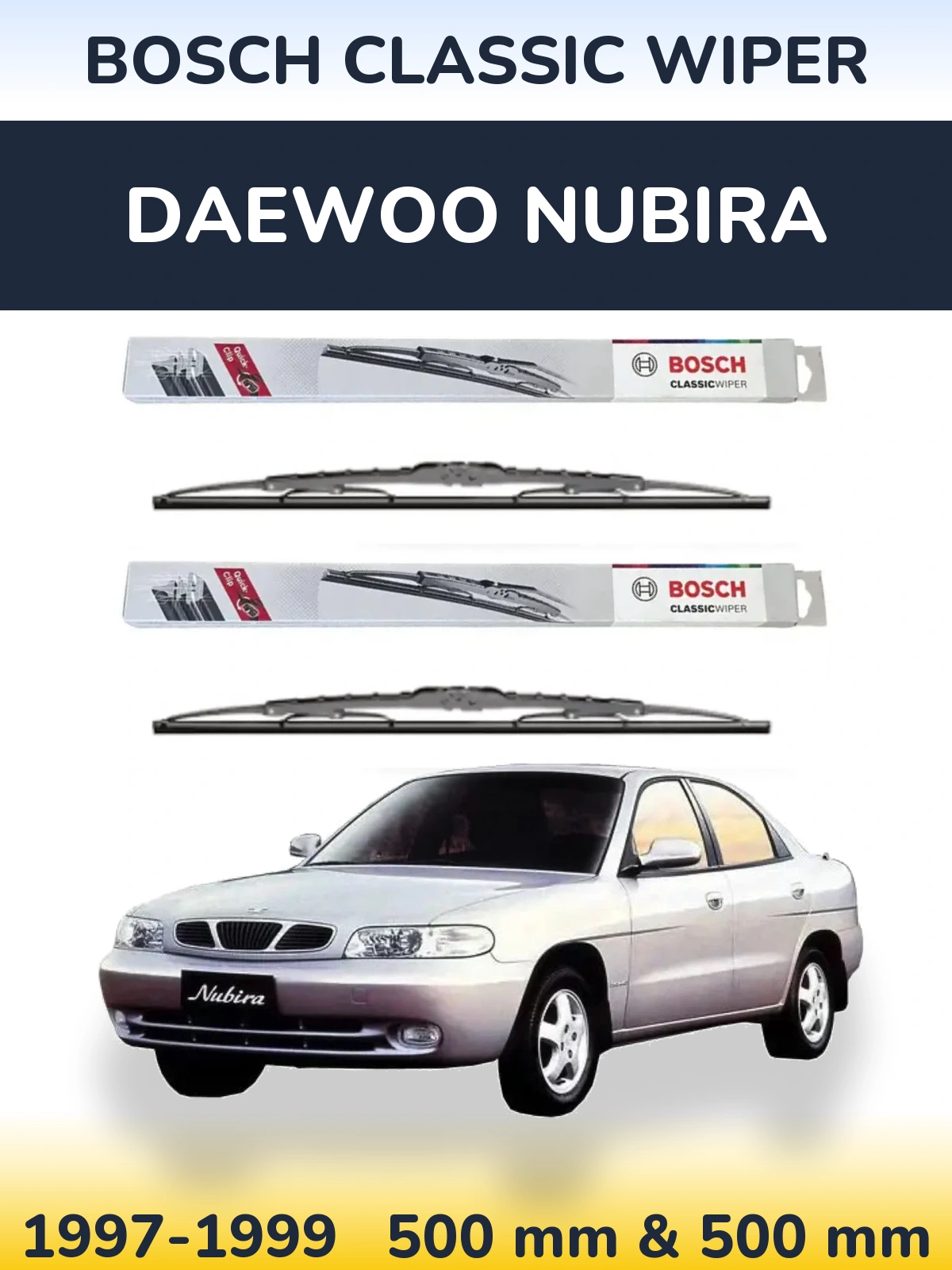 Ștergătoare BOSCH Classic Wiper pentru Daewoo Nubira