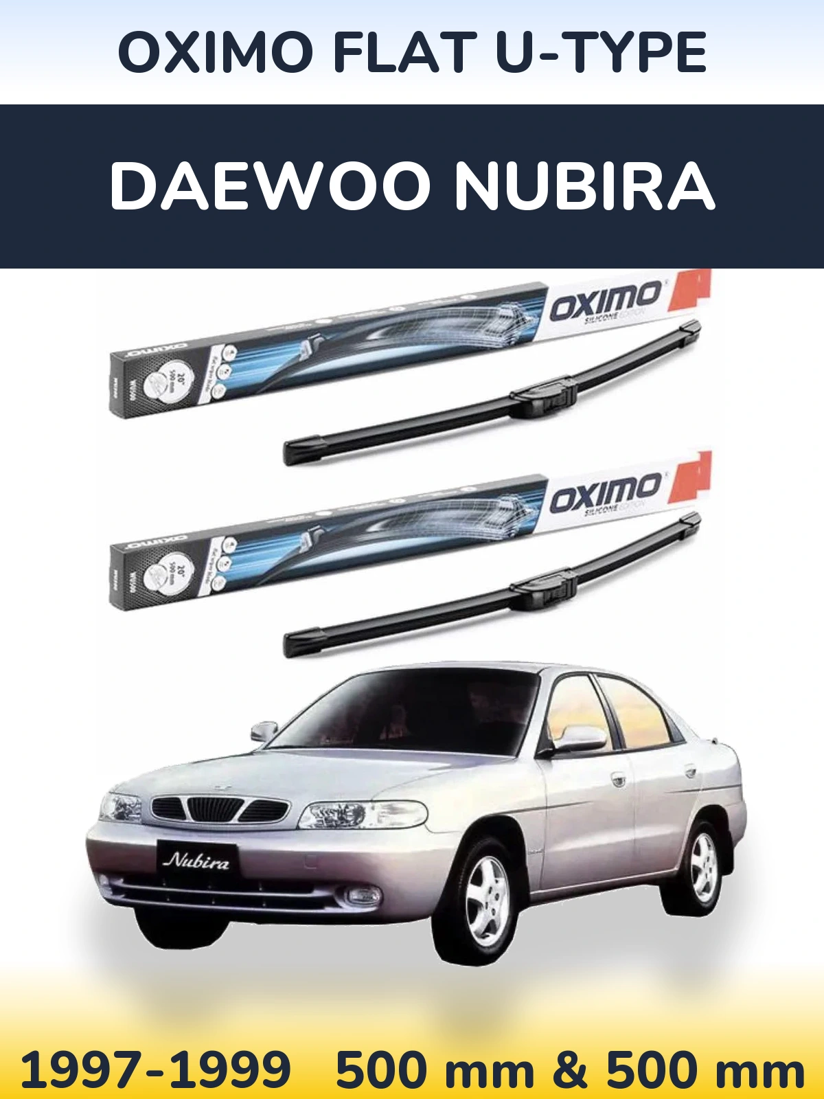 Ștergătoare Oximo Flat U-type pentru Daewoo Nubira
