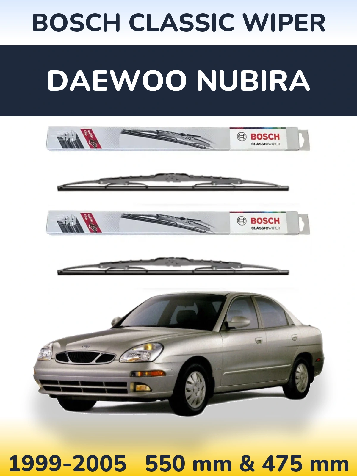 Ștergătoare BOSCH Classic Wiper pentru Daewoo Nubira