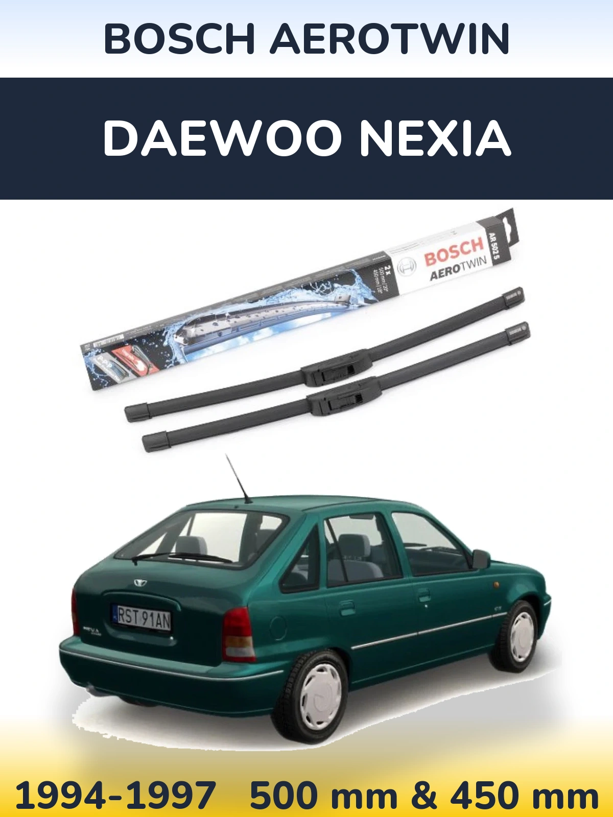 Ștergătoare BOSCH AeroTwin pentru Daewoo Nexia