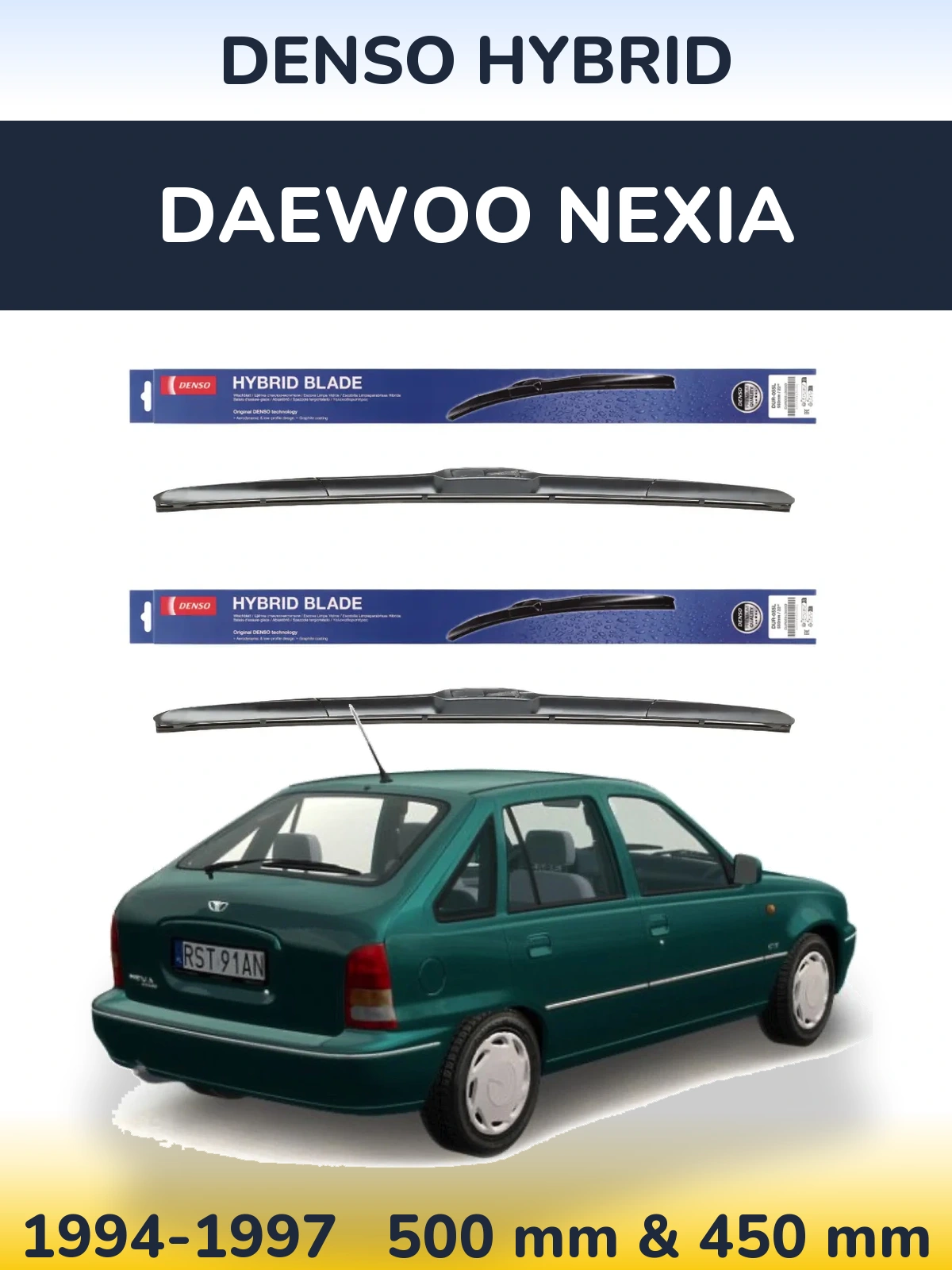 Ștergătoare Denso Hybrid pentru Daewoo Nexia