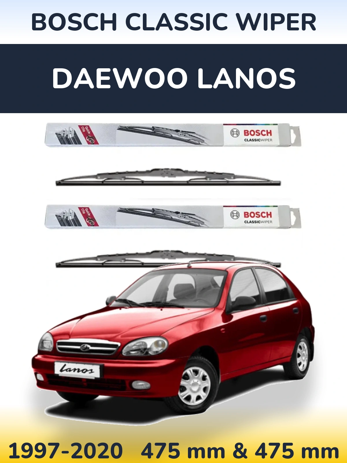 Ștergătoare BOSCH Classic Wiper pentru Daewoo Lanos