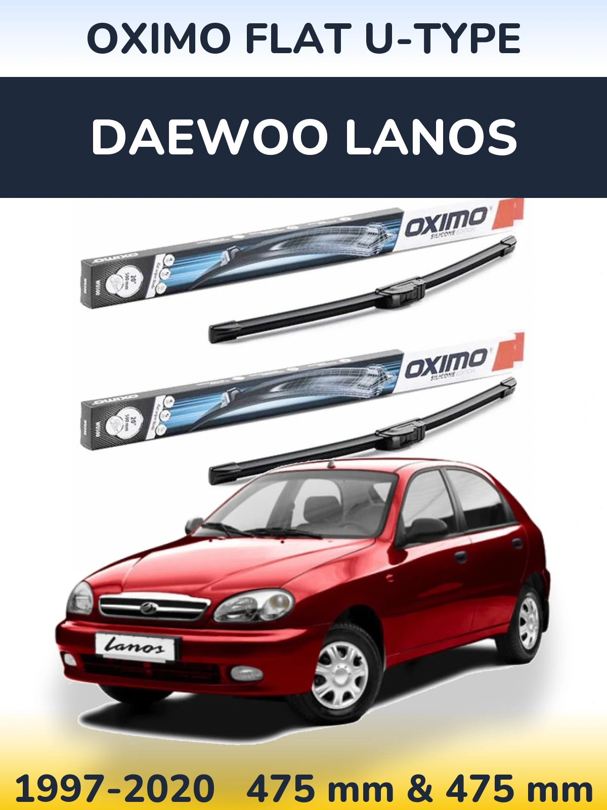 Ștergătoare Oximo Flat U-type pentru Daewoo Lanos